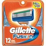 Gillette Fusion Manual Men's Razor Blade Refills 12 Count by HERO24HOUR