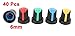 uxcell 40pcs 6mm Knurled Thread Dia Roatory Potentiometer Knob 4 Color
