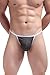 Joefeel Men's Thong Sport Comfort G-String Hot Thong for Man Low Raise Underwear Black Large