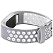For Fitbit Charge 2 HR, Band with Breathable Holes, Gray and White, Small