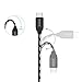 Nekteck Nylon Braided USB-C to USB Type A Male Data & Charging Cord 56k ohm Resistor for Galaxy S8/ S8 Plus,S9/ S9 Plus, LG G5/G6, Google Pixel 3 2/XL, Black - 3.3ft/1m