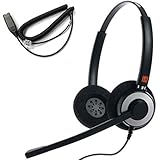 IPD IPH-165 Binaural Noise Canceling,Corded Headset wit HIS-02 Cable for Avaya IP 1608,1616, 9610, 9620, 9620L, 9620C, 9630, 9630G, 9640, 9640G, 9650, 9670 IP Phones