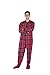 BIG FEET PAJAMA CO. Plaid Cotton Flannel Adult Footie Pajamas Onesie Men and Women Red Black