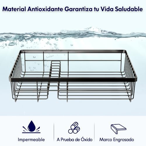 Escurreplatos Acero Inoxidable de Cocina con Drenaje Automático