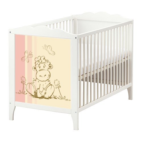 Stikkipix Schäfchen Möbelsticker/Aufkleber in rosa und creme für das Babybett Hensvik von IKEA - BB03 - Möbel Nicht Inklusive