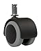 Slipstick CB680 2 Inch Floor Protecting Rubber Office Chair Caster Wheels (Set of 5) Standard Stem Size - Black/Gray primary