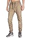 ITALY MORN Men's Chino Jogger Sweatpants Casual Pants,Khaki,Small