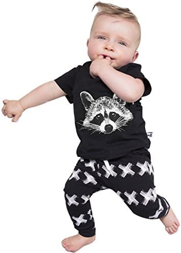 2pcs Newborn Toddler Kids Baby Boys Girls T-shirts Tops+Pants Fox Outfits Clothes Set