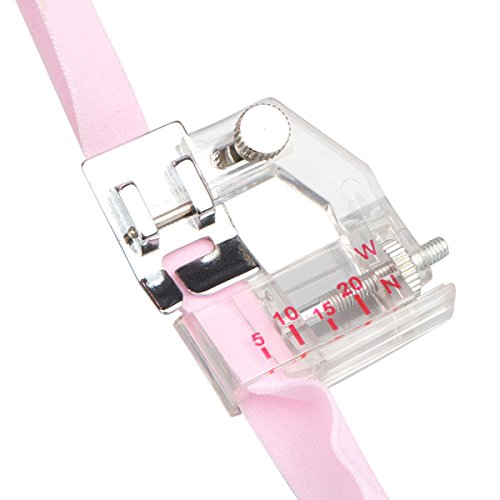 3 PCS Rolled Hem Pressure Foot Sewing Machine Presser Foot Hemmer Foot Set (1/ 2 Inch, 3/ 4 Inch, 1 Inch) And 1 PCS Snap-on Adjustable Bias Binder Foot Fit For Most Low Shank Sewing Machines, Aunifun - Thumbnail 5