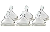 NUK Silicone Orthodontic Nipples, Medium, 0m+, 6 Count