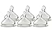 NUK Silicone Orthodontic Nipples, Medium, 0m+, 6 Count