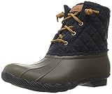Sperry Top-Sider Women's Saltwater Quilted Wool Tobacco Navy Rain Boot