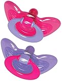 The First Years GumDrop Pacifier - Pink/Purple- 3-6 months
