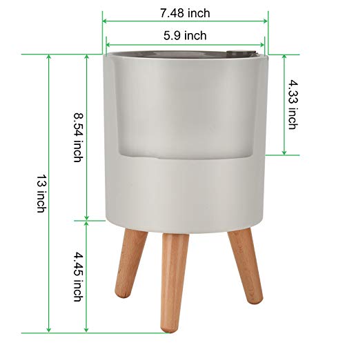 Plant Pots, LEEFENGQI Self-Watering Gardening Pots Accessories with Stand for Flowers Snake Plants, Water Shortage Alarm Indoor Planters Decorations for Home Office