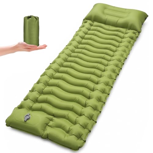Rgaden Esterilla Camping Autohinchable Ultraligera, Colchoneta Camping Portátil Resistente, Colchón Autohinchable Inflable Multiusos para Senderismo, Acampada y Actividades al Aire Libre
