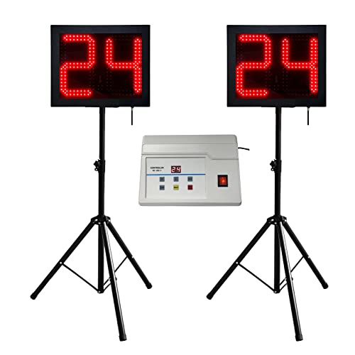 GAN XIN 2 Units Basketball Timer Shot Clock & Controller,14/24 Seconds