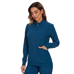 COZYFIT Scrub Jackets for Woman, Zip Front Nurse