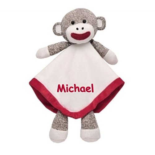 Baby Blanket Sock Monkey Snuggle Buddy Lovey Blanket Baby Starters