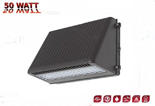 Cost Less Lighting - 50 WATT LED Full-Cutoff Wall Pack - Energy and Cost Saving - Universal 120-277 AC Voltage Standard (4000 Kelvin (Cool White))