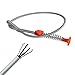 WEFOO Flexible Grabber Pickup Tool with Retractable Claw, Grab Trash Drain Auger to Unclog Hair from Drains, Toilet, 60cm