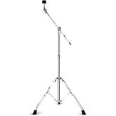 Seteol Boom Cymbal Stand for Mounting Crash, Ride, Splash Cymbals (1 Pack) | Adjustable 2-in-1 Straight Boom Cymbal Stand, L-Arm Rod with Bracket Holder Extension Arm Attachment
