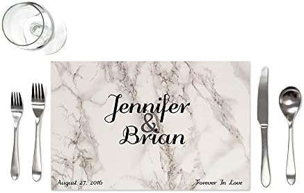Marble Wedding Placemats - Set of 12