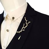 Vintage Korean Style Large Branch Stick Lapel Pin Men Suit Brooch