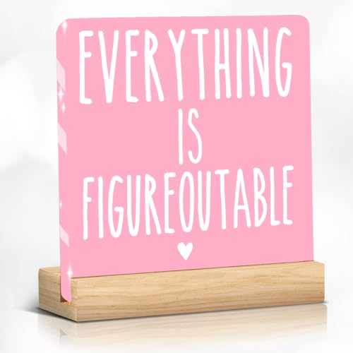 Pink Farmhouse Desk Decor Sign