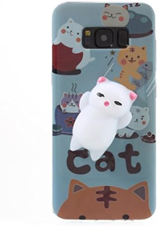 Ybetter Samsung Galaxy S8 Plus Novel Squishy Case Phone Cover, Kawaii 3D Cute Soft Silicone Cat Toy on Back for Release Stress Protective Phone Case for Samsung Galaxy S8 Plus