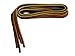 45 Inch TAN Replacement Boat Shoe Leather Shoelaces 1/8 Square Cut (2 Pair Pack)