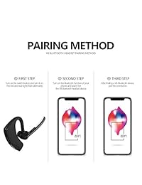 Auriculares Bluetooth inalámbricos, con micrófono 10 horas de conversación para oficina de negocios, trabajo de conducción para iPhone Samsung Android teléfonos móviles control de voz inteligente reducción de ruido inteligente