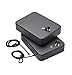 SnapSafe Portable Lock Box for Guns and Valuables, 2 Pack - Includes 2 Lock Boxes (Keyed Alike), 4 Keys and Patented Security Cable - An Ideal Car Gun Safe - XL, Black, 11.5 x 8.5 x 2.5 Inches