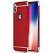 iPhone X Case, iPhone 10 case RANVOO 3 in 1 Slim Hard Thin Stylish Case Matte Surface with Electroplate Frame Cover, Chrome Gold and Red