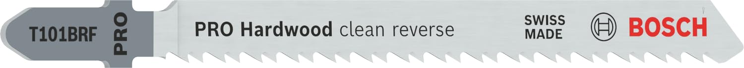 Bosch 3x Jigsaw Blade T 101 BRF Clean for Hard Wood (for Hard Wood, Straight Cuts, Professional Accessories Jigsaw)