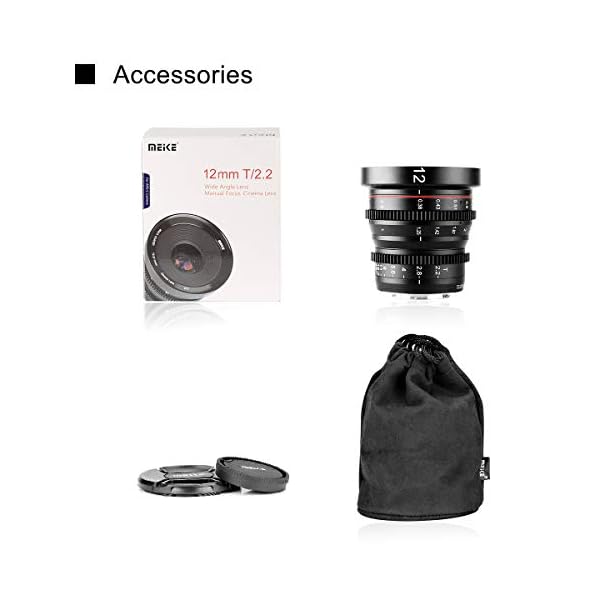 Meike 12mm T2.2 Manual Focus Wide Angle Fixed Prime Cinema Lens for M43 Micro Four Thirds MFT Mount Cameras and Cinema… – Bild 8