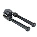 Rifle Bipod CNC QD 6.5-9 inch Adjustable Spring Return Bipod with Quick Release Adapter Rubber Feet Black