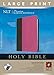 Premium Slimline Reference Bible NLT, Large Print, TuTone (Red Letter, LeatherLike, Pink/Brown, Indexed)
