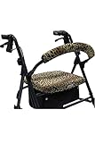 Crutcheze Leopard Rollator Walker Seat and Backrest Covers Designer Fashion Accessories Made in USA