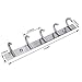 HOMEIDEAS Coat Hook Rack Wall Mounted 13-Inch SUS304 Stainless Steel Brushed Nickel Hook Rail with 5 Heavy Duty Hooks