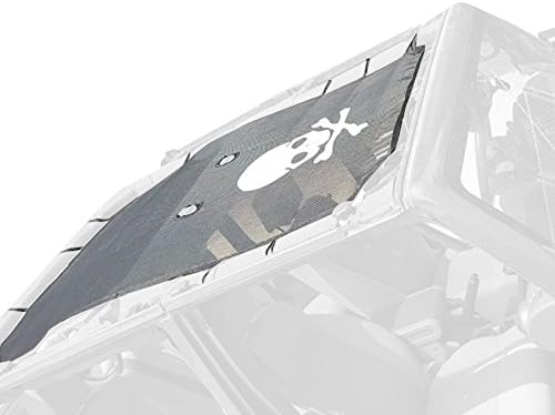 Yokaro G01091 Durable Sunshade Mesh UV Protection For 2007-2017 Jeep Wrangler JK Unlimited 4 Door, Black