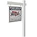 4Ever Products Vinyl PVC Real Estate Sign Post - White with Flat Cap - 5' Post