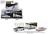 Greenlight NEW 1:64 HOLLYWOOD HITCH & TOW SERIES 2 COLLECTION - ELVIS PRESLEY - BLACK & WHITE 2015 CHEVROLET SILVERADO & 1955 CADILLAC Truck Diecast Model Car