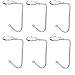 Jiunuan 6 Pieces Christmas Stocking Holders Mantel Hooks Hanger Christmas Safety Hang Grip Stockings Clip for Christmas Party Decoration, with Non-Skid Design