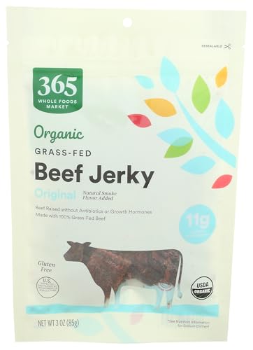 365 BY WHOLE FOODS MARKET, ORGANIC TERIYAKI BEEF JERKY, 3 OUNCE