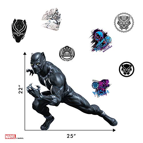 Wall Palz Marvel Black Panther Wall Decal Avengers Wall Decal with 3D