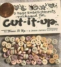 Lumos80 Cut It Up Jesse James Buttons Tiny Victorian Buttons Plastic Sew-Through