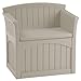 Suncast Indoor/Outdoor 31 Gallon Medium Resin Deck Seat and Storage Container, Taupe