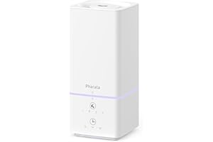 Pharata Humidifiers for Bedroom Home Baby, 2L Top Fill Cool Mist Air Humidifier with 7 Color Atmosphere Light, Small Ultrason