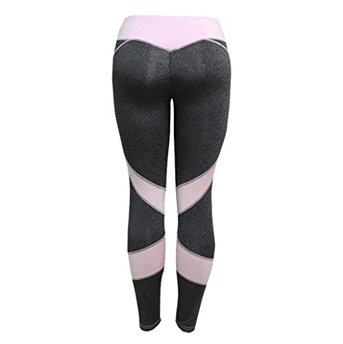 PHOTNO Sport Yoga Pants Women's Skinny Leggings High Waist Athletic Elastic Yoga Heart Shaped Pants Workout Active Wear (Asian L, Gray Yoga Pants) - Thumbnail 5