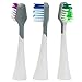 Dazzlepro RST2911 Replacement Heads for Sonic TB, Plastic, White/Grey (Pack of 3)